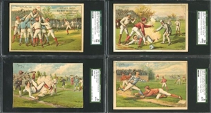 1888 H804-3 Buffords Sons Lith. SGC Graded Complete Set (4)